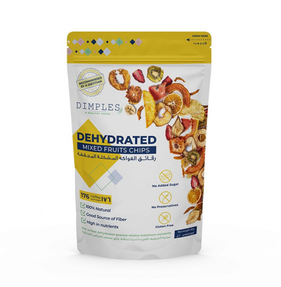 Dehydrated mixed fruits chips 60g