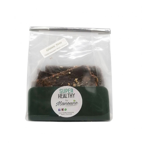 Dark chocolate with almond crackers gluten free 150g