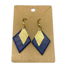 Stellar Gold earrings-Blue