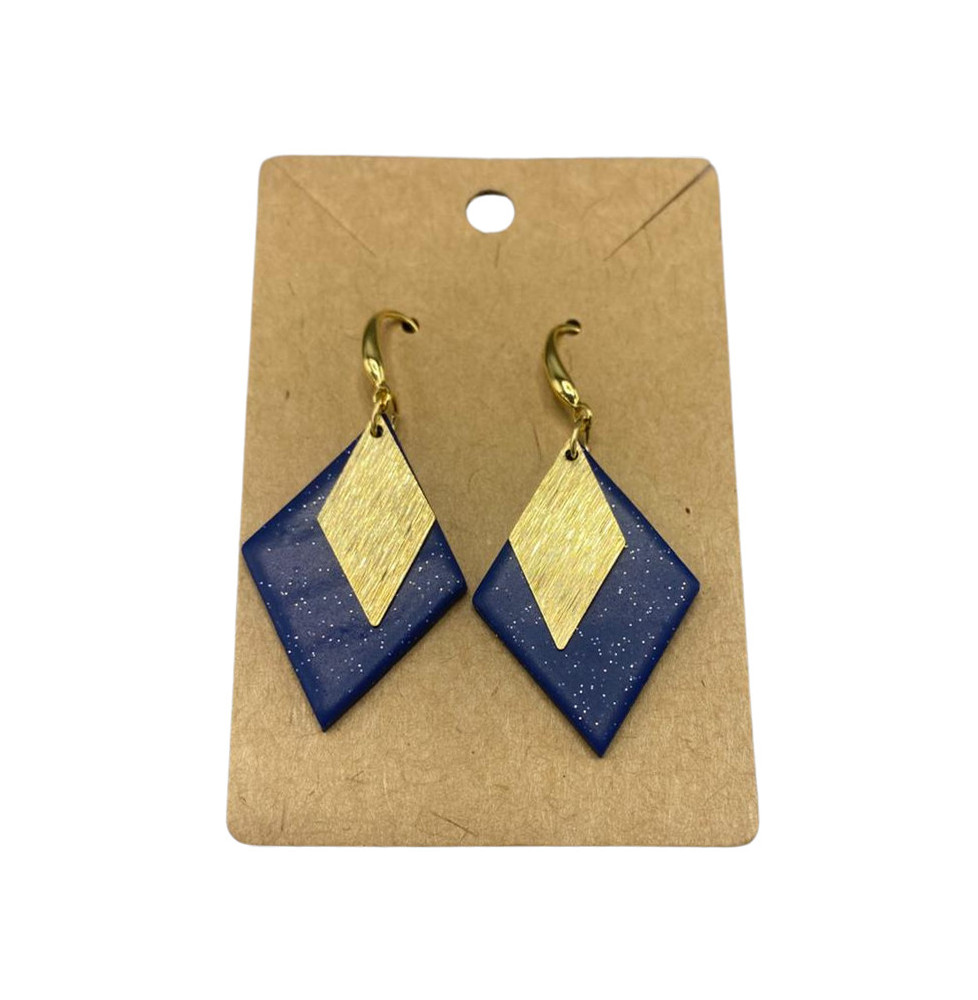 Stellar Gold earrings-Blue