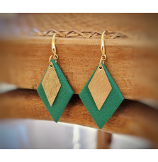 Stellar Gold earrings -Green