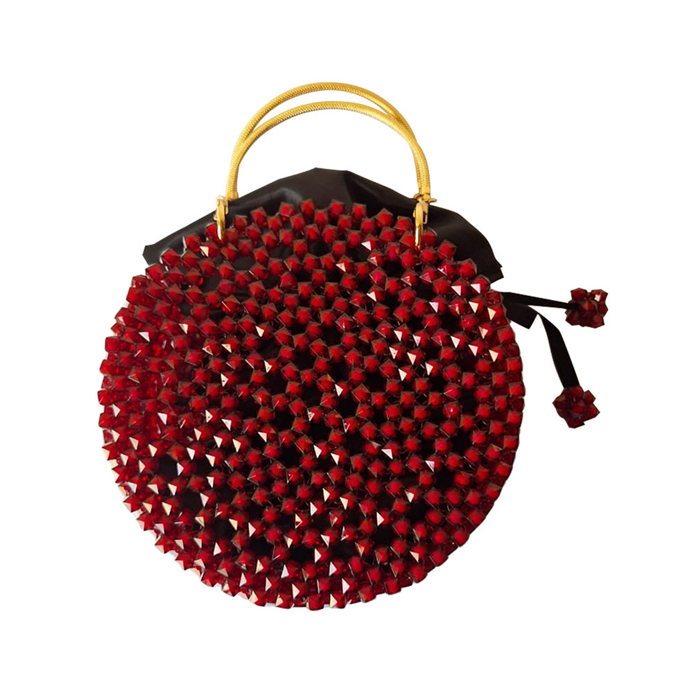 Burgundy pearl bag