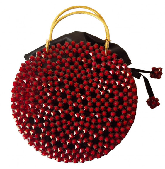 Burgundy pearl bag